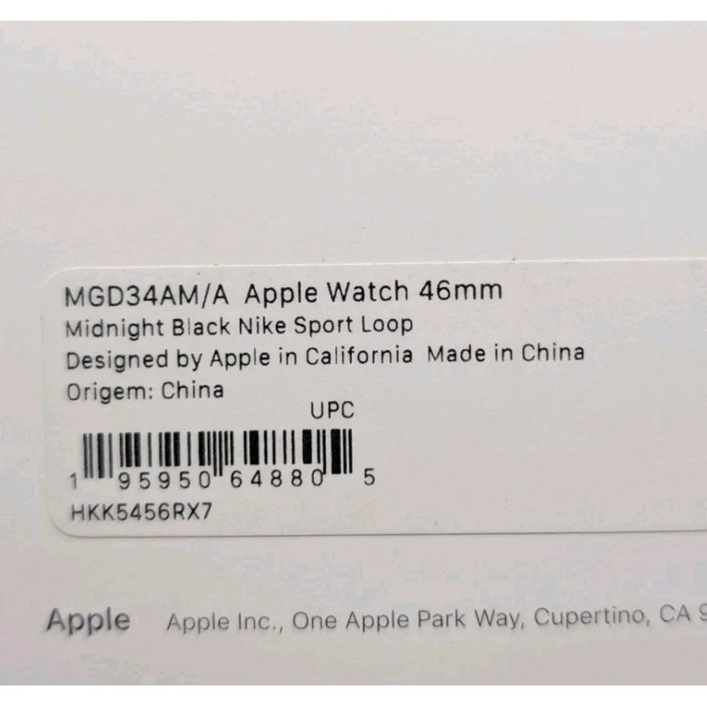 10-O Apple Watch 46mm Midnight Black Nike Sport Loop